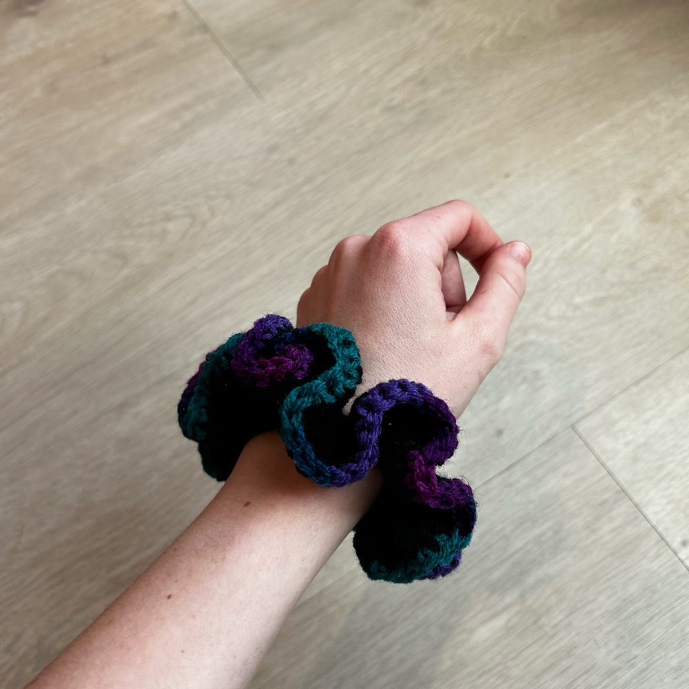 Multicolor Crocheted Scrunchie Handmade - Picture 3 of 3